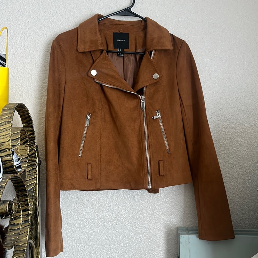 Faux suede jacket by forever 21